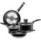 Serenelife Kitchenware Pots & Pans Set - Basic Kitchen Cookware, Black Non-Stick Coating Inside, Heat Resistant SLCW6BLK - alternate 1